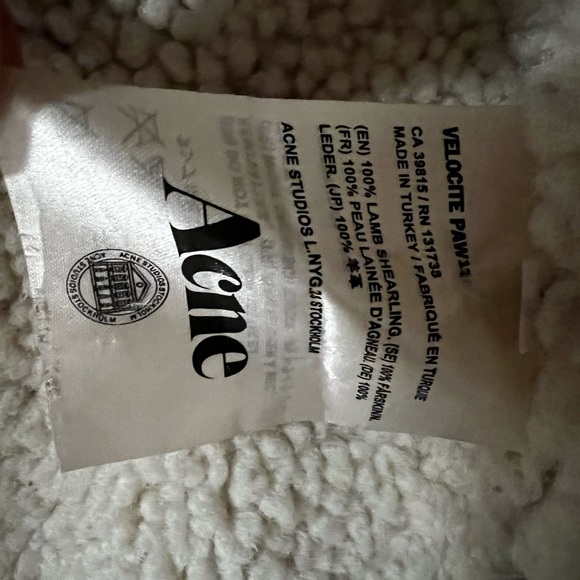 Acne Velocite shearling jacket size 32 (US 2-4) - Picture 11 of 16
